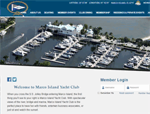 Tablet Screenshot of marcoislandyachtclub.net